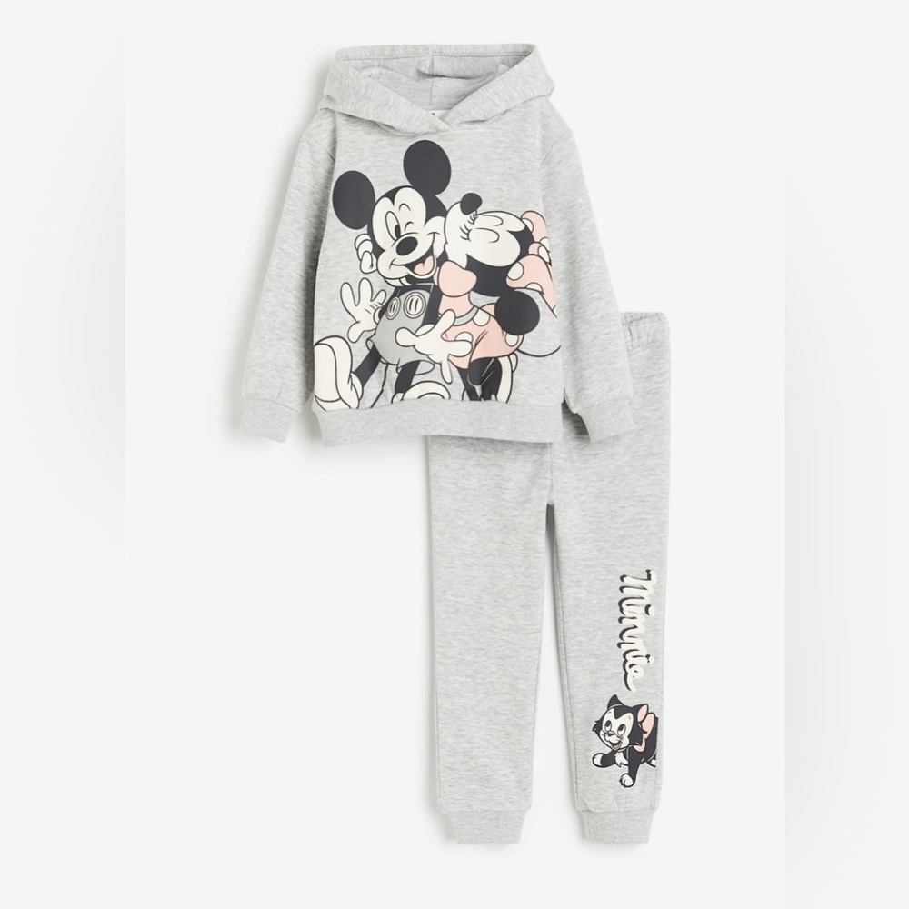 H&M Gray Mickey and Minnie Hoodie Set NWT/NWOT